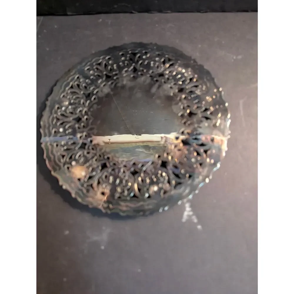 Vintage William Adams WA Italy Silverplate Footed Trivet